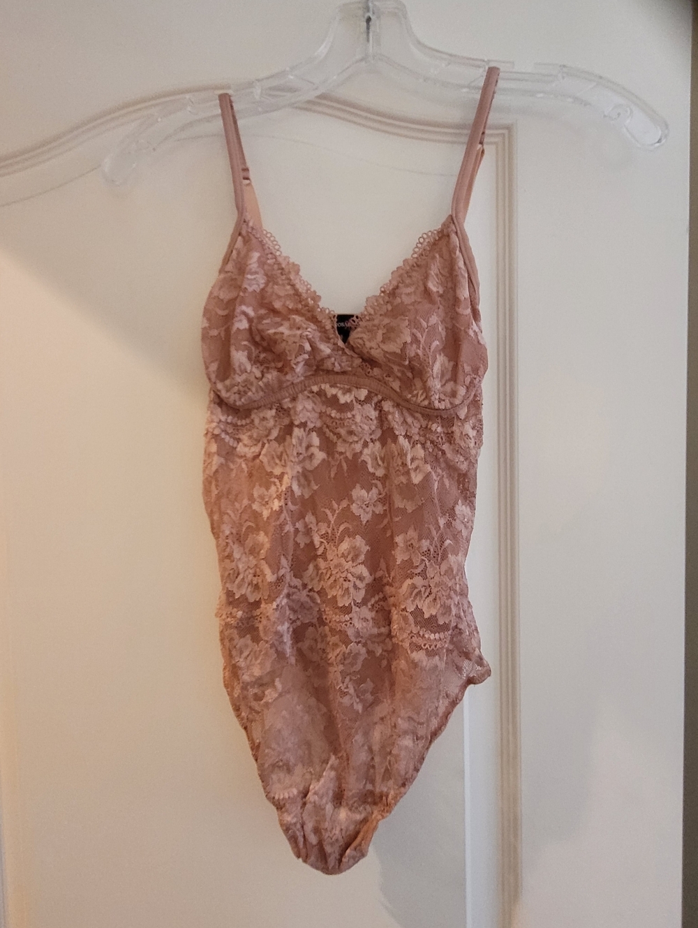 Cosabella Lace Sheer Bodysuit - Dusty Rose